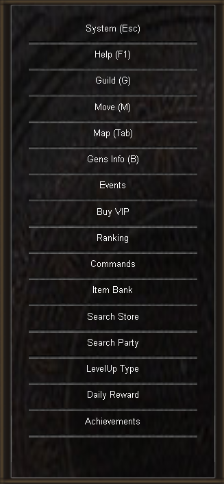Especial Menu Buttons